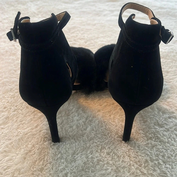 Antonio Melani Sz 8.5 Kayleigh Black Women Stiletto Fluffy Rabbit Fur Heels NWT - Picture 12 of 16